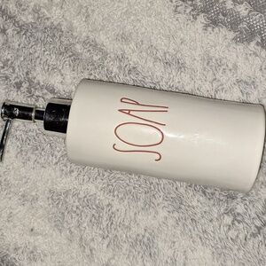 Rae Dunn Cream and Red Soap Dispenser